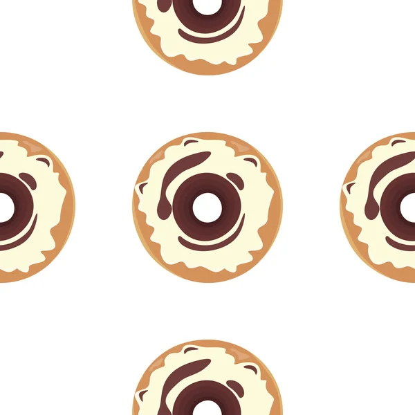 Donut sem costura padrão de textura de fundo — Vetor de Stock