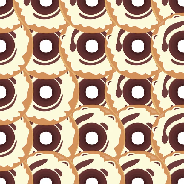 Donut sem costura padrão de textura de fundo — Vetor de Stock