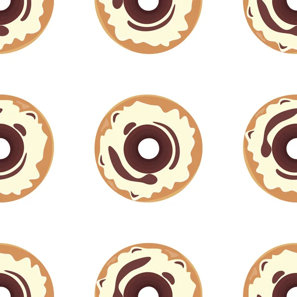Пончик бесшовная текстура фона — стоковый вектор