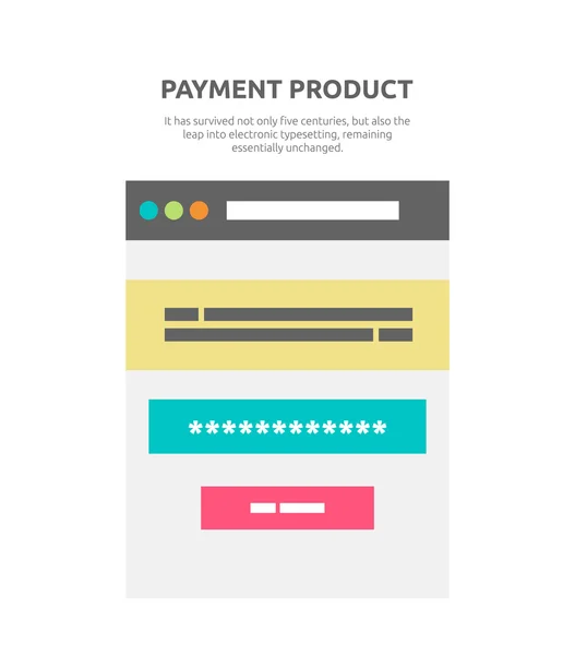 Design de elemento de site do produto de pagamento — Vetor de Stock