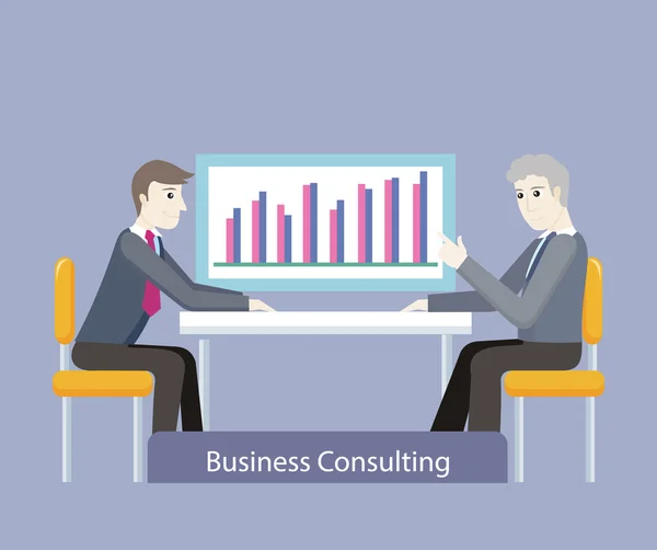 Business Consulting. People on Negotiations — Stockový vektor