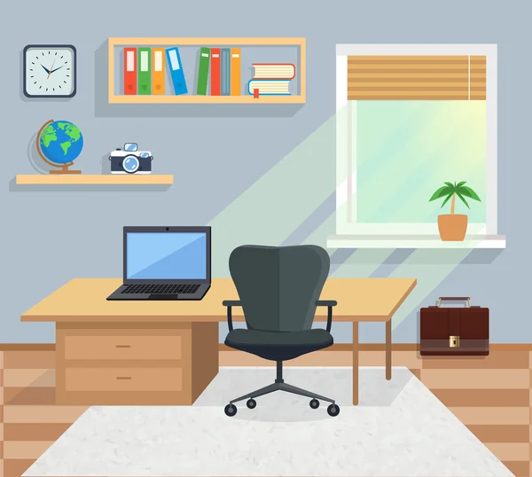 Interior Office Room. Illustration for Design — Stock Vector