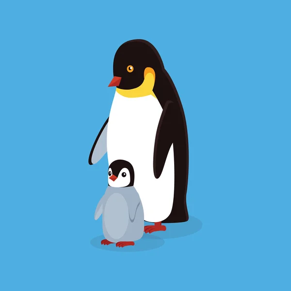 Animal Pinguin diseño plana — Vector de stock