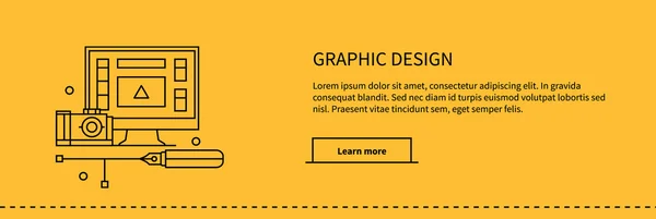 Diseño de espacio de trabajo gráfico plano — Archivo Imágenes Vectoriales