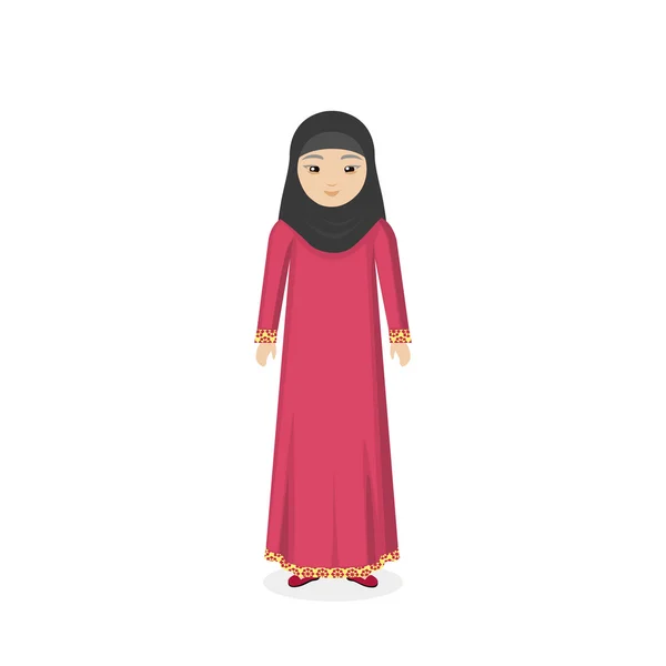 Orang-orang Pakaian tradisional Arab Saudi - Stok Vektor