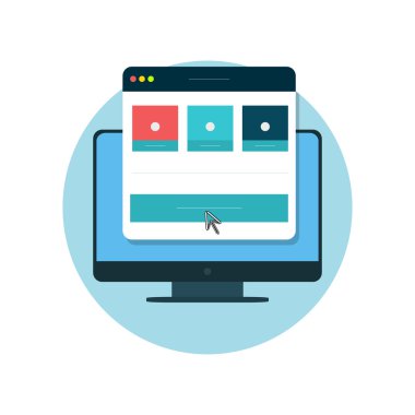 Düz izole duyarlı tasarım simgesi