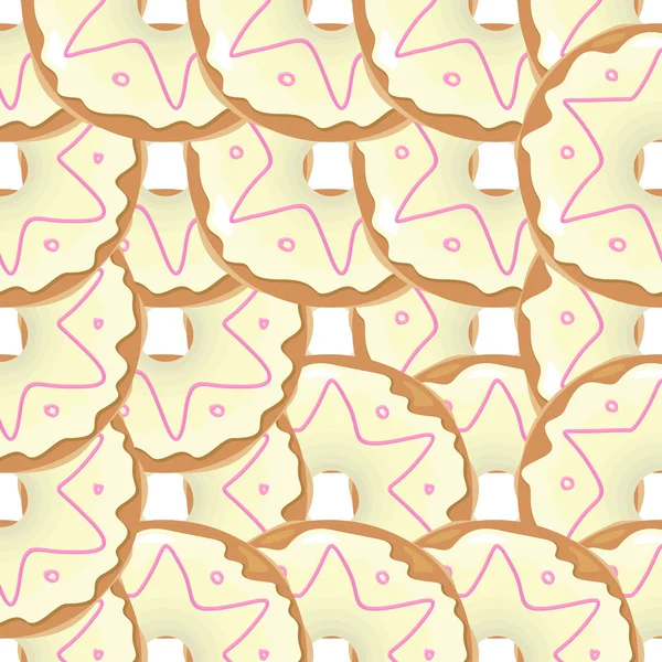 Donut nahtlosen Hintergrund Textur Muster — Stockvektor