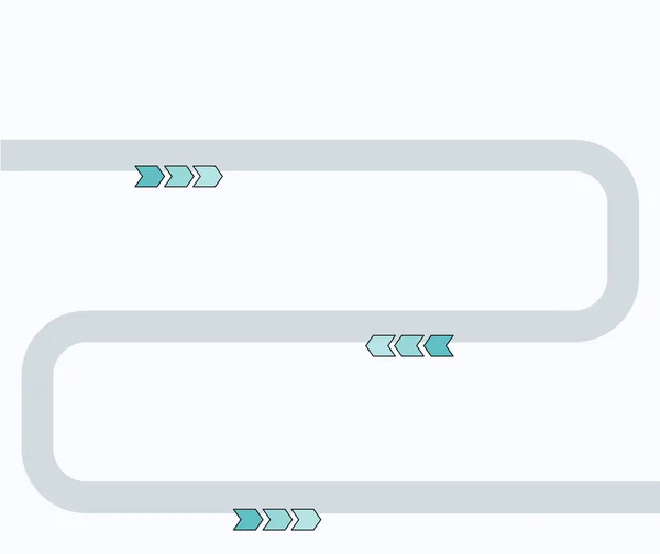 Droga ze strzałkami wskaźniki — Wektor stockowy