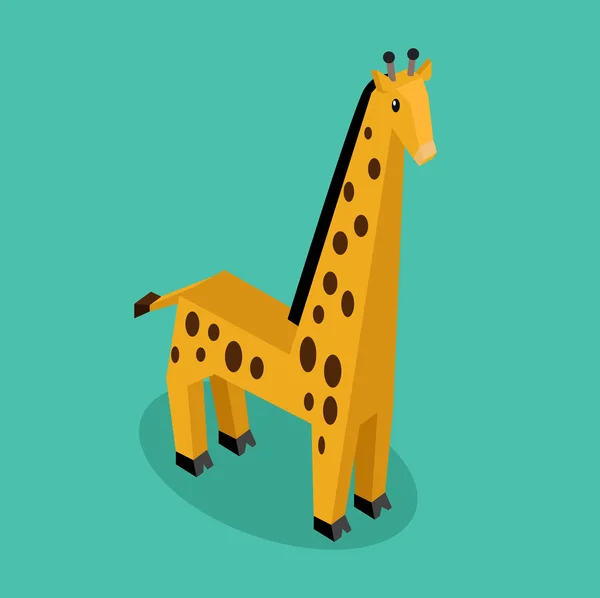 Oranje 3D-Giraffe — Stockvector