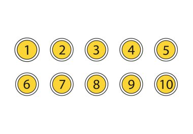 Numaraları Icons Set