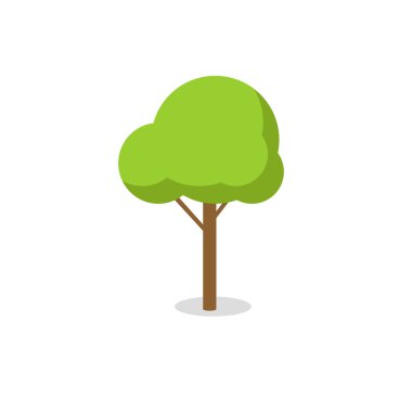 İzole ağaç simgesiyle