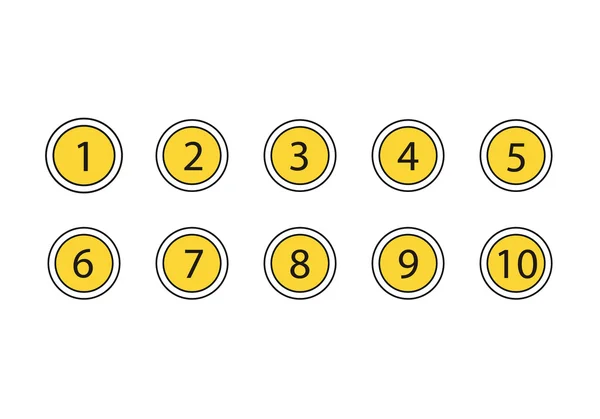 Nombres Set icônes — Image vectorielle