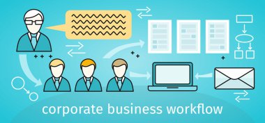Kurumsal iş iş akışı afiş