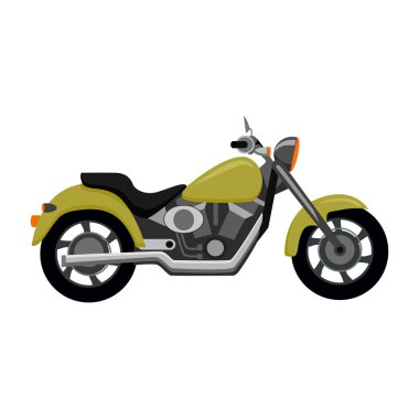 Beyaz arka plan üzerinde izole serin motosiklet