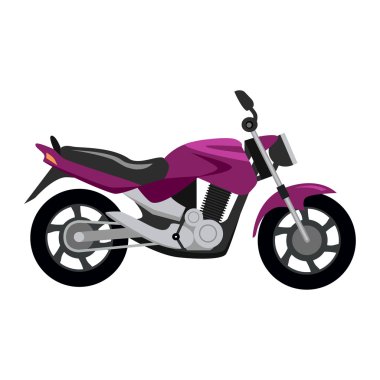 Beyaz arka plan üzerinde izole serin motosiklet