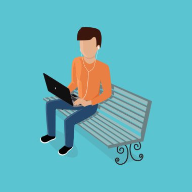 Gadgets Tasarım Düz ile Man