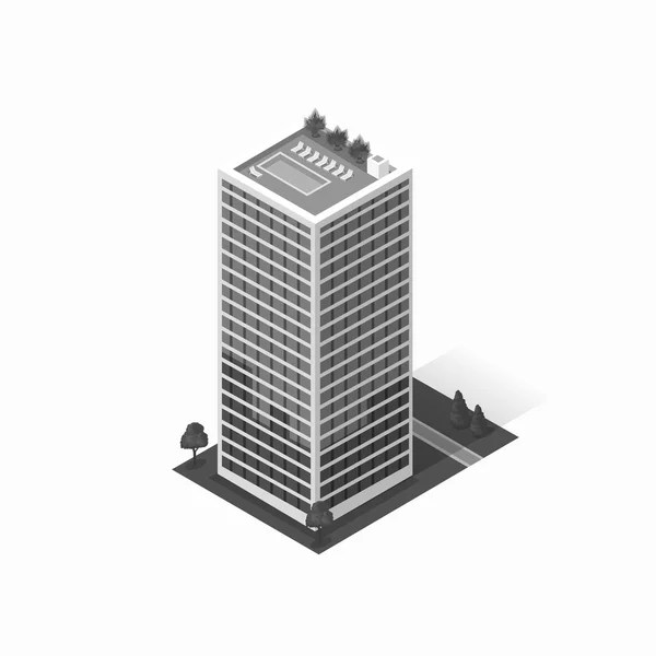 Ícone do edifício da casa dos arranha-céus — Vetor de Stock