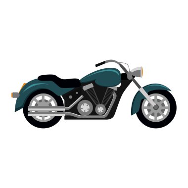 Beyaz arka plan üzerinde izole serin motosiklet