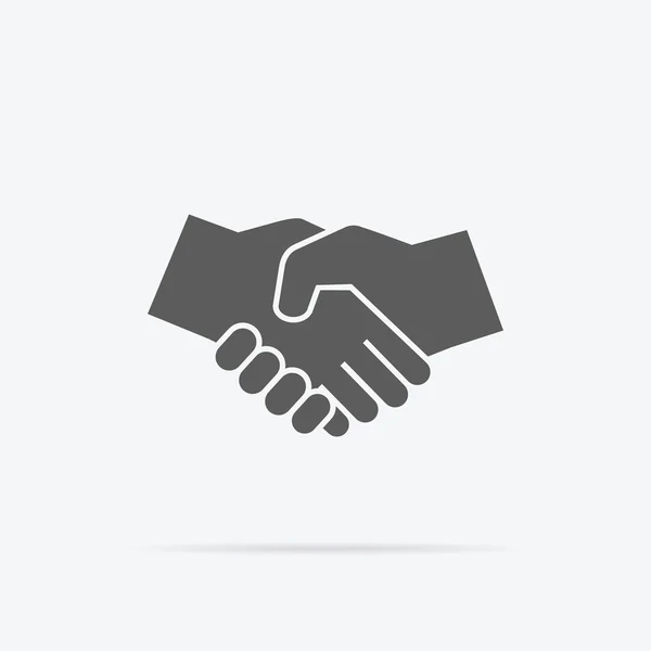 Black icon handshake — стоковый вектор