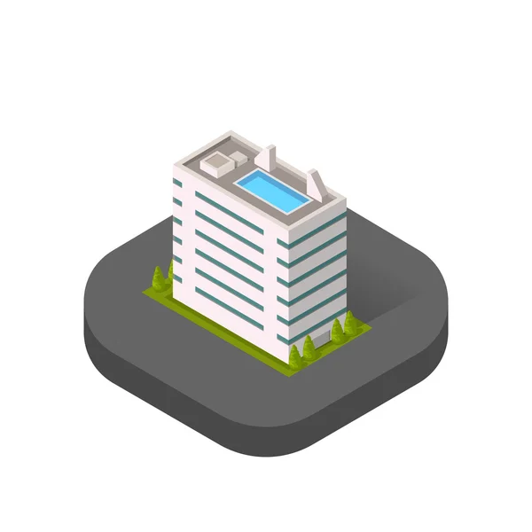 Rascacielos Casa Edificio Icono — Vector de stock