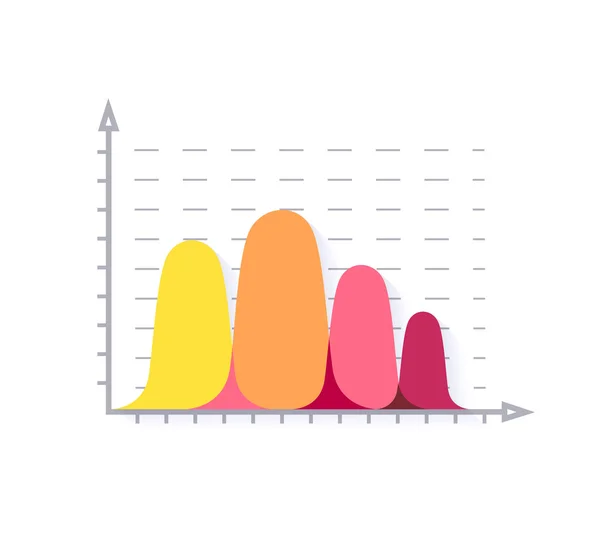 Gráfico de nível com setas coloridas — Vetor de Stock