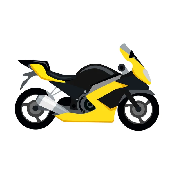 Moto cool isolé sur fond blanc — Image vectorielle