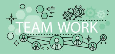 Team Work Concept Banner Design