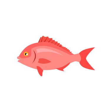 Pembe Renk İzole Deniz Balığı