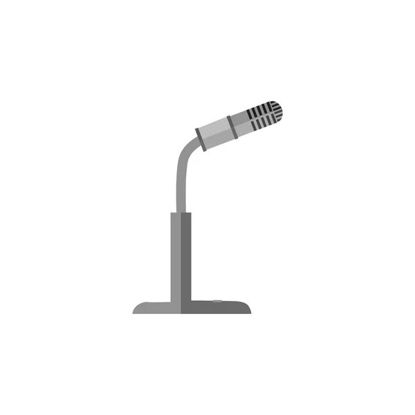 Microphone Design Flat Isolated — Stock Vector