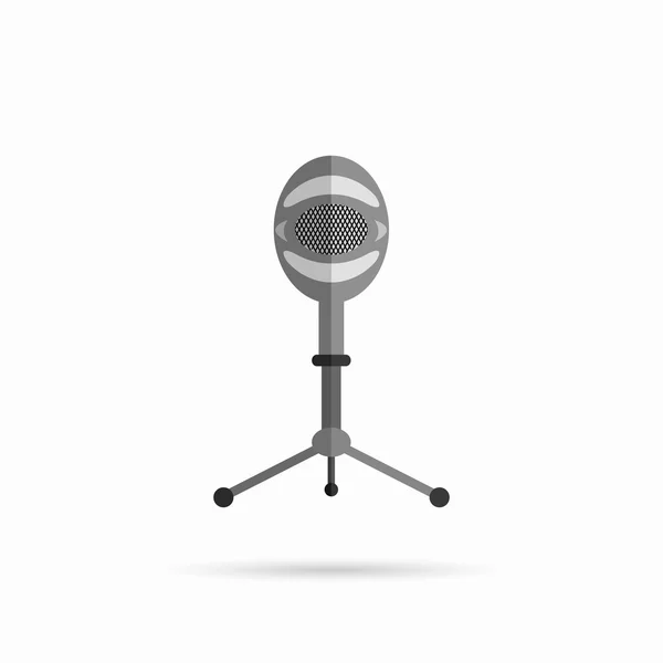 Дизайн микрофона с плоской изоляцией — стоковый вектор