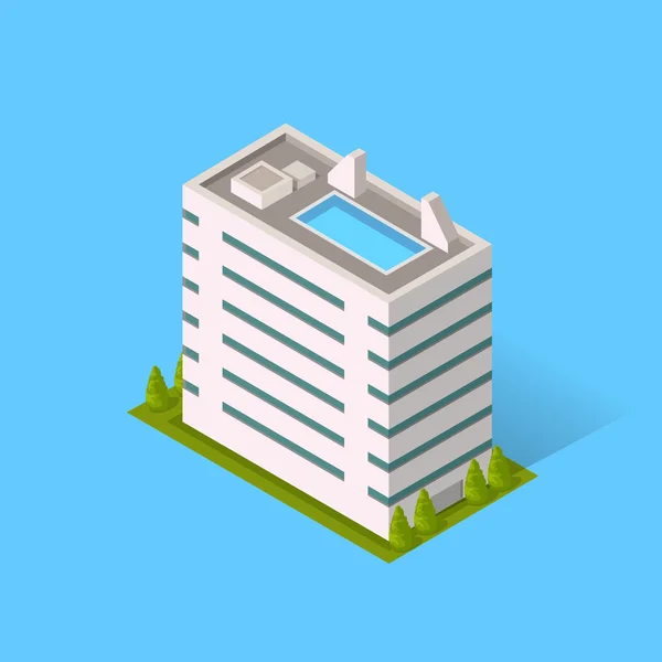 Budova domu mrakodrapy ikona — Stockový vektor