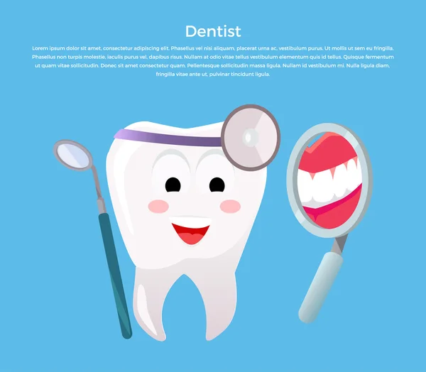 Концепция плаката стоматологического знака — стоковый вектор