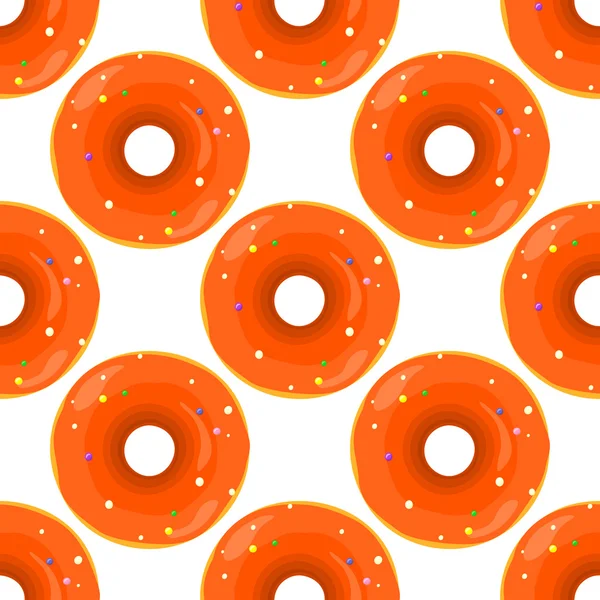 Donut naadloze achtergrond structuurpatroon — Stockvector