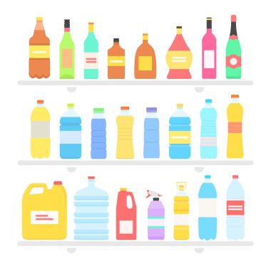 Şişe Seti Tasarım Yassı Yağ ve İçecek