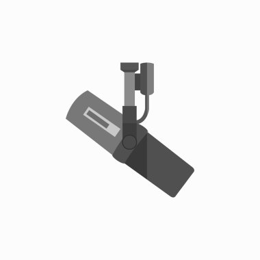 Düz izole mikrofon tasarım