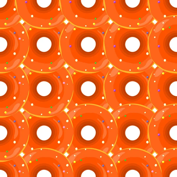 Donut Seamless Background Texture Pattern — Stock Vector