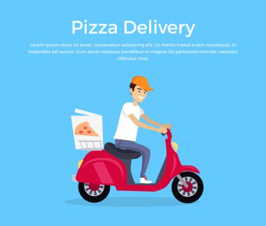 Pizza Teslimat Konsept Afiş Tasarım