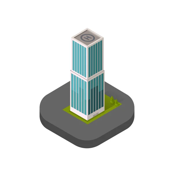 Rascacielos Casa Edificio Icono — Vector de stock