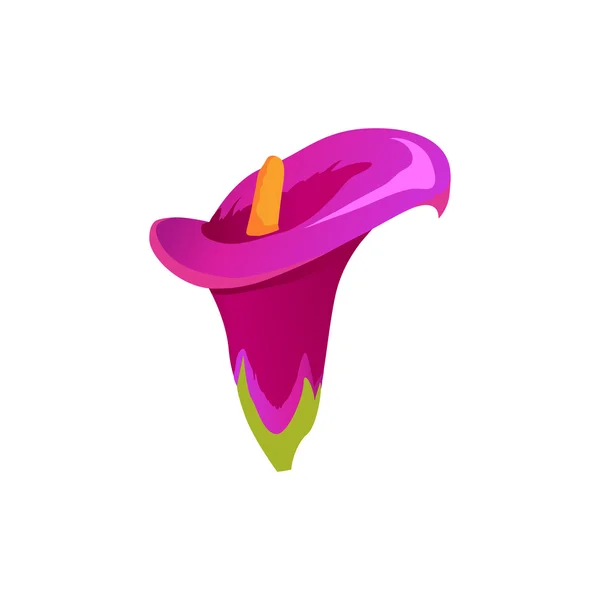 Design de fleur de beauté plat isolé — Image vectorielle