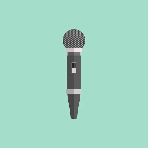 Дизайн микрофона с плоской изоляцией — стоковый вектор