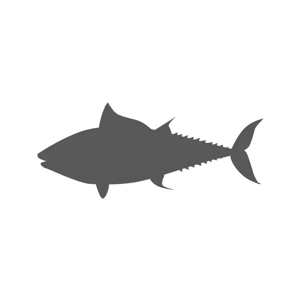 물고기 아이콘 디자인 플랫 절연 — 스톡 벡터
