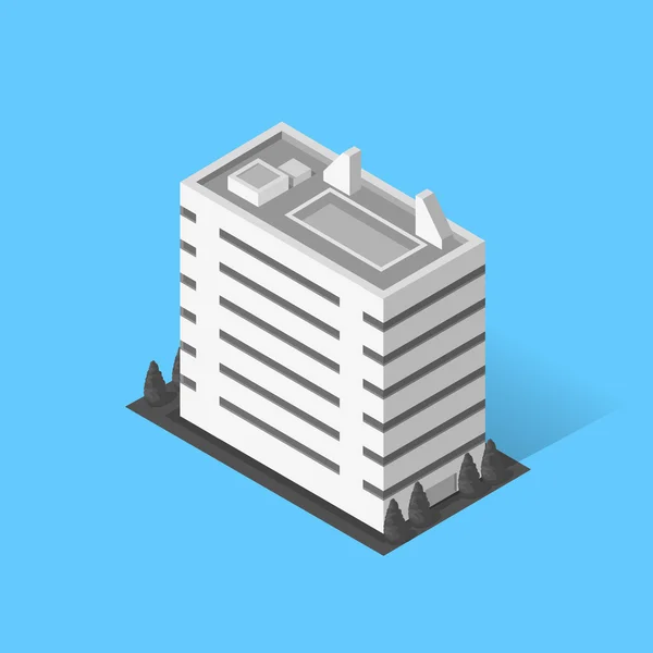 Gratte-ciel Maison Bâtiment Icône — Image vectorielle