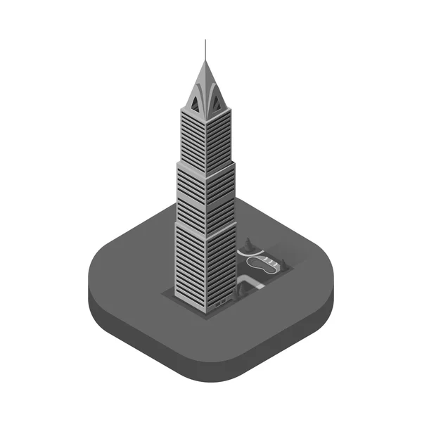 Wolkenkrabbers woningbouw pictogram — Stockvector