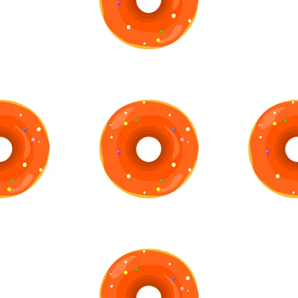 Donut naadloze achtergrond structuurpatroon — Stockvector