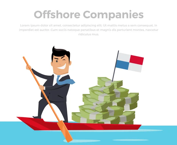 Panama papper Offshore bolag — Stock vektor
