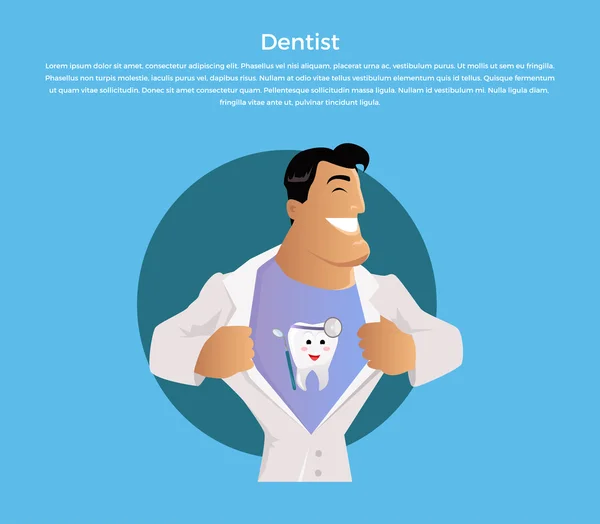 Характер врача-стоматолога — стоковый вектор