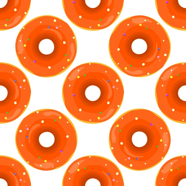 Donut patrón de textura de fondo sin costuras — Vector de stock