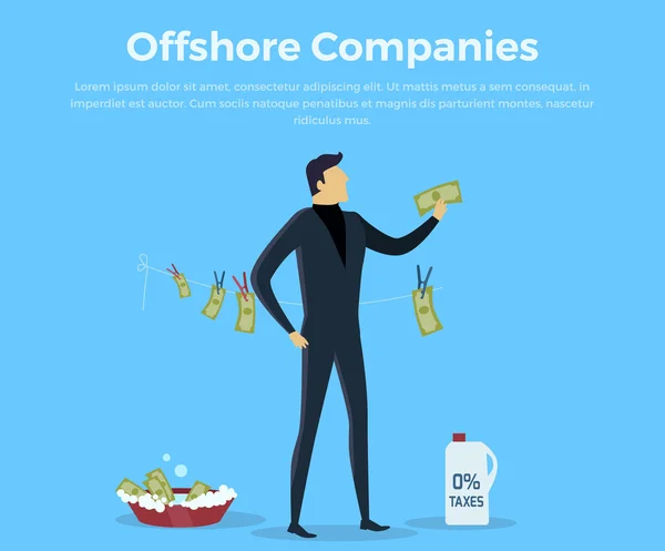 Panama Papers Offshore-Gesellschaft — Stockvektor