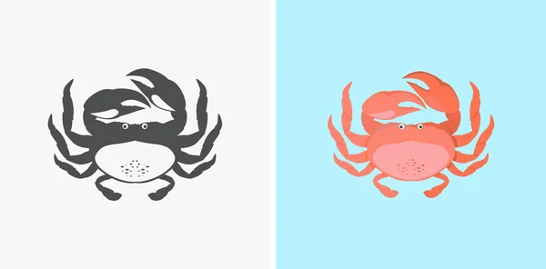Rolig tecknad krabba — Stock vektor