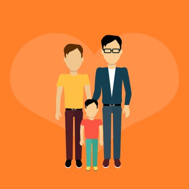 Mutlu aile kavramı Banner tasarımı